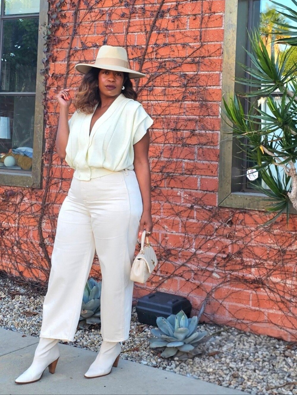 J.Crew Rigid Barrel-Leg Jean In Ecru